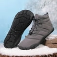thumbnail image 5 of Gyexs Mens Snow Boots Waterproof Insulated, Winter Shoes for Women, Wide Calf, Zip, Western, Square Toe, Winter Clothes, Grey, Size 8.5, 5 of 8