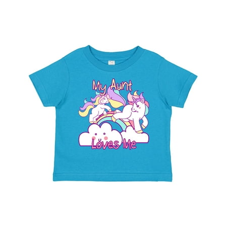 

Inktastic My Aunt Loves Me Unicorn Gift Toddler Toddler Girl T-Shirt