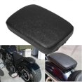 thumbnail image 1 of Black Rear Passenger Cushion 8 Suction Cups Pillion Pad Seat For Harley Dyna Sportster Softail Touring Xl 883 1200, 1 of 4