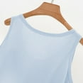 thumbnail image 4 of Duoif Womens Tank Tops, Sleeveless Crew Neck Loose Fit Summer Clothes Summer Tops Light Blue XXL, 4 of 7
