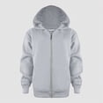 thumbnail image 2 of Hessimy Baby Kids Long Sleeve Solid Color Zipper Hoodies Sweatshirts Top Unisex Soft Coat Blouse Boys Designer Sweatshirt Little Boy Sweatshirt Essentials Hoodie (Grey,8-9 Years), 2 of 7