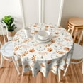 thumbnail image 5 of Fall Decorative Round Tablecloths 60 Inches Autumn Thanksgiving Pumpkin Leaf Round Table Cloth Fall Decor Washable Reusable Circle Table Cover for Home Kitchen Dining Room Party Outdoor Patio, 5 of 6
