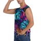 thumbnail image 3 of Fotbe Colorful Tropical Leaves Men's Camiseta sin Mangas Estampada para Hombres, Playera Casual para Gimnasio, Entrenamiento, Playa-Medium, 3 of 7