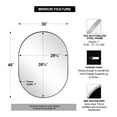 thumbnail image 6 of ANDY STAR Brushed Nickel Mirror Bathroom, 30x40 Oval Mirror Nickel, Nickel Pill Shaped Mirror in Premium Stainless Steel Metal Frame 1”Deep Wall Mounted Horizontal/Vertical, 6 of 7