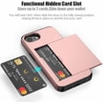 thumbnail image 2 of REQO for iPhone 16e Case with Card Holder Dual Layer Heavy Duty Protective Hidden Card Slot Slim Wallet Cover for iPhone 16e 6.1'', 2 of 7