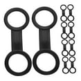thumbnail image 6 of FRCOLOR  10 Pcs Hand Woven Diving Wrist Strap Scuba Attachment Clips Black, 6 of 8