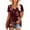 Wine, variant on Patlollav Womens Tops Ladies Summer Tunic T-Shirts Casual Short Sleeve Blouse Pleated Tops With Ruffle Hem