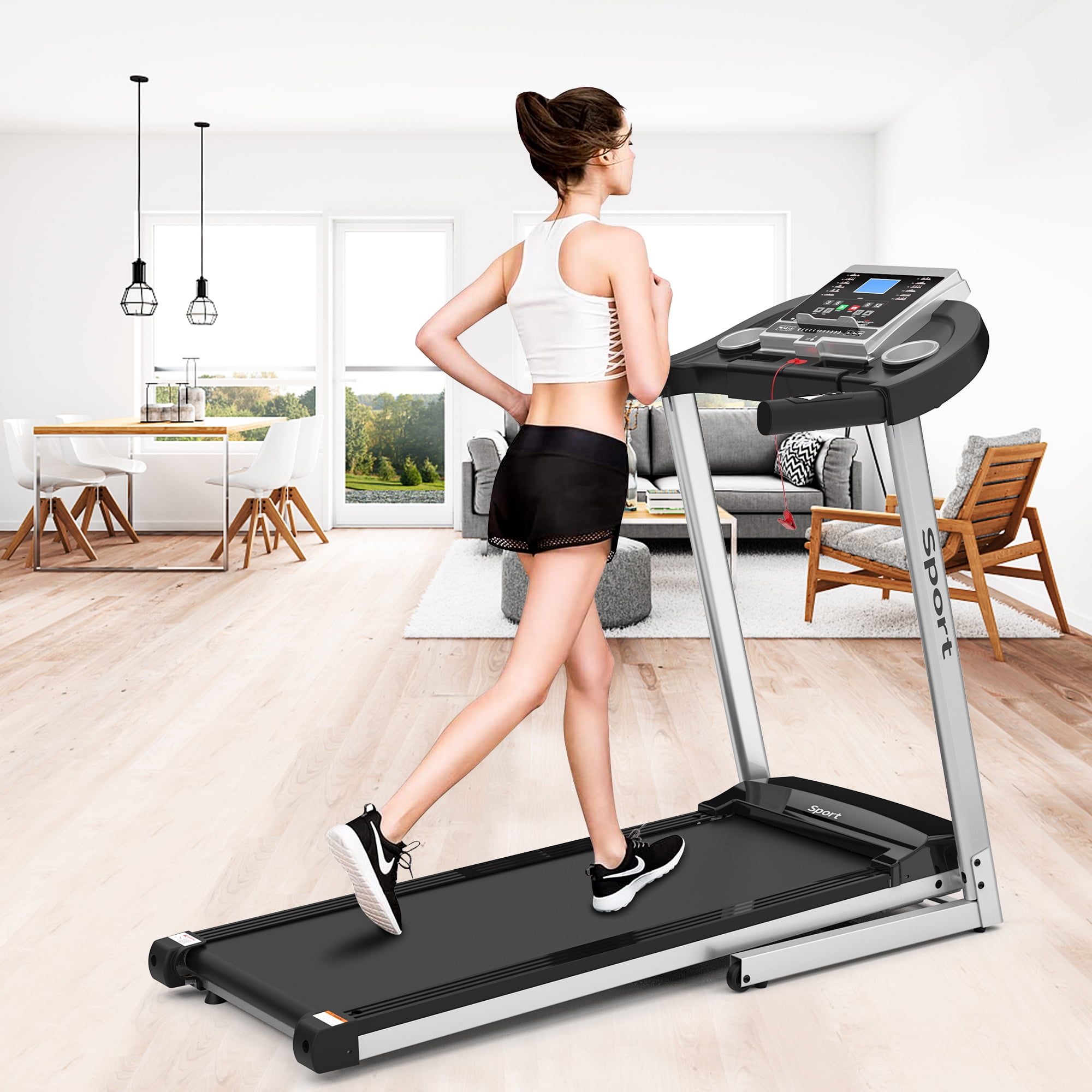 Folding Exercise Treadmills, 2.5hp Motor Digital Foldable Exercise