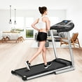 thumbnail image 1 of Folding Exercise Treadmills, 2.5hp Motor Digital Foldable Exercise Machine Treadmills with 16'' Wide Tread Belt, 7.5MPH Max Speed, Easy Assembly Motorized Running Machine, Silver, S1448, 1 of 9