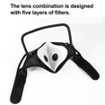 Detachable Full Face Goggle Mask,Reusable Carbon Filter Dust Mask with ...