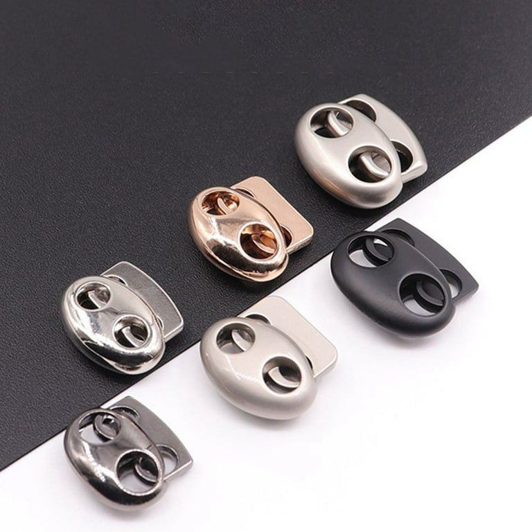 10pcs Mental Cord Lock Clamp Toggle Clip Stopper Buckles for