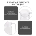 thumbnail image 4 of MasteelfCA Broken-Resistant Water Jug Large Capacity Drinks Pitcher Fruit Juice Pot, 4 of 9