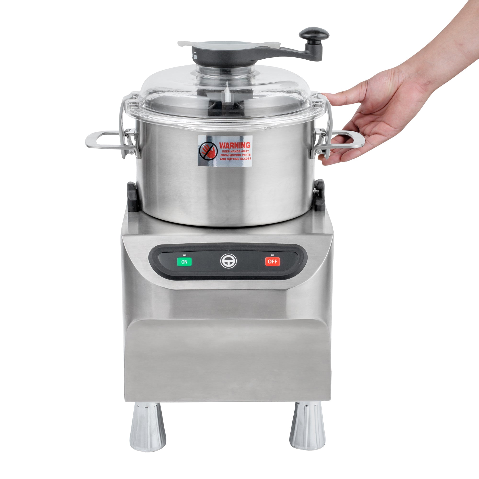 Restaurantware-Hi Tek 17.1 x 17.1 x 26.4 Food Processor, 1 Electric Food Chopper - Includes 5 Liter Single Speed Bowl Cutter, 1 HP, Stainless Steel Batch Bowl Dicer, 800W, 1725RPM