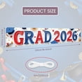 thumbnail image 2 of Red and Blue Grad 2026 Banner Gold Stars Graduation Display Graduation Caps Diploma Scrolls 2026 Grad Backdrop for Graduation Ceremony High School Graduation Graduation Photo Backdrop, 2 of 9