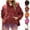 Wine, variant on RQYYD Women's Quilted Pullover Puffer Jacket Oversized Long Sleeve Hooded Coats Winter Warm Lightweight Outwear with Pocket