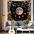 thumbnail image 4 of DaShan Moonlit Garden Tapestry Wall Hanging,Bohemian Floral Wall Decor for Bedroom Living Room Dorm,60"Wx50"L, 4 of 6