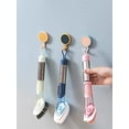 thumbnail image 4 of Ensemble de Brosses à Vaisselle avec Distributeur de Savon, Brosse à Vaisselle avec Support pour Cuisine, Têtes de Brosse de Rechange, Brosse à Récurer Réutilisable pour Contrôler le Savon, 4 of 8