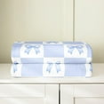 thumbnail image 4 of ss Bowknot Flannel Blanket,Dreamy Blue Bow-tie Girly Bow Bed Blanket for Home Decor,Geometric s Plaids Patchwork Blue White Blanket for Kids Adults Sofa Couch,Baby 30"x40", 4 of 6