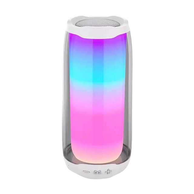 Puntoco Led colorido Altavoz Bluetooth pulsante Audio al aire libre tarjeta luminosa Audio Bluetooth Subwoofer