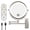 Brushed Nickel, variant on ICYBER BOOM 8 Inch Rechargeable Wall Mounted Makeup Mirror, Double Sided 1X/10X Magnification with 3 Color Dimmable LED Light, 360° Swivel & Extendable Arm, Touch Screen, for Bathroom Vanity, Chrome