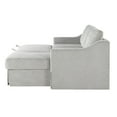 thumbnail image 2 of Serta Hampstead Convertible Sofa in Linen Beige Fabric Upholstery, 2 of 17