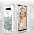 thumbnail image 2 of LG Stylo 6 / Stylo 6 Plus Case, Clear Glitter Sparkle Flowing Liquid Shockproof Protective Case - Clear, 2 of 6