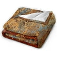 thumbnail image 4 of Brown Rust Colorful Metal Rusty Steel Iron Structure Blanket Throw Blanket Soft Comfortable for Sofa Chair Bed Office 40" x50, 4 of 6