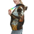 thumbnail image 2 of Salouo Western Guitar Cowboy Pattern Hoodie Sweatshirts for Women, Autumn Pullover Hoodie Workout Sweat Women's Long Sleeve Preppy Sweatshirts-X-Large, 2 of 7
