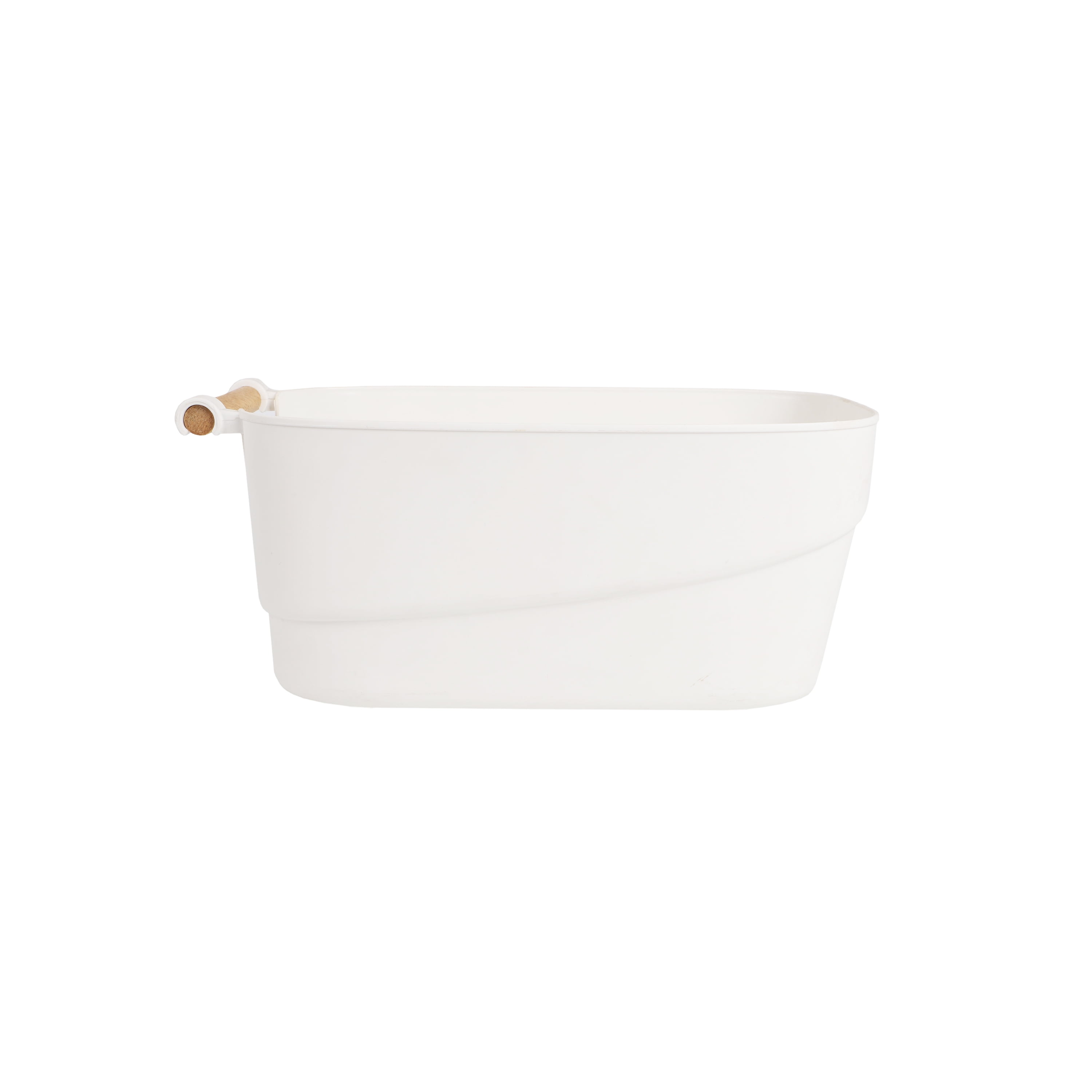 Basket Large with Handles, Plastic, 15.6"x8.38"x7.02", The Storage Editions, Use by Adults and Teens