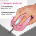 thumbnail image 2 of Mouse HXMJ Botones Silenciosos 2400 DPI Gamer - Rosa, 2 of 2
