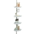 thumbnail image 2 of Bath Bliss Aluminum 4 Tier Corner Shower Organizer in White, 2 of 4