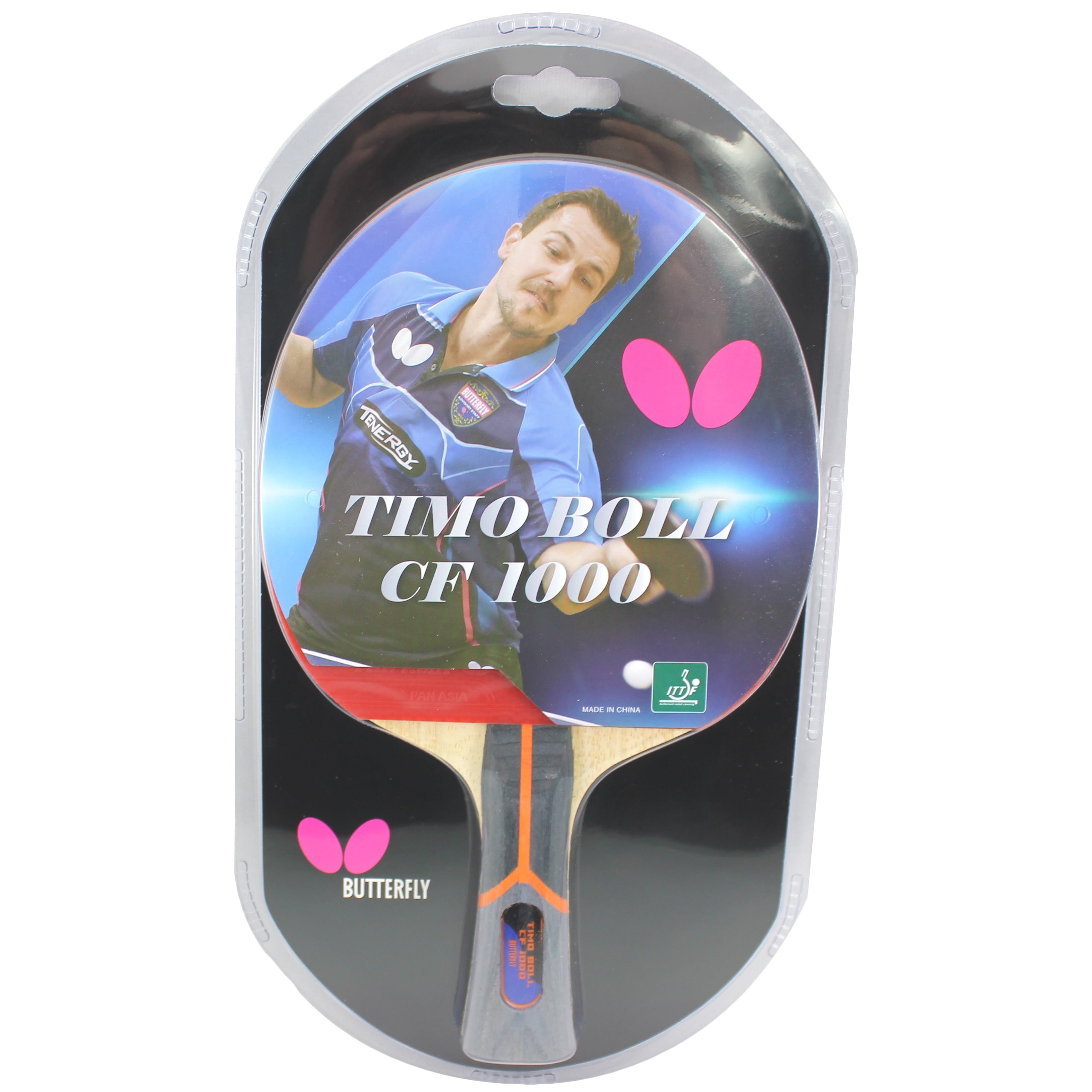 Butterfly Table Tennis Bat with Rubber Timo Boll 1000 