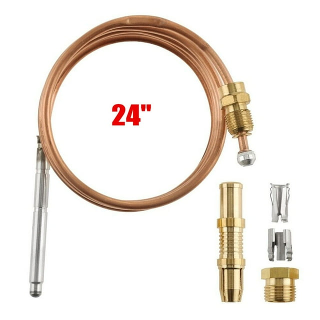 BTOER 1pc Thermocouple 24/36inch Thermocoupler For Thermostat Control Burner Assembly Copper For General Purpose HVAC Thermocoup