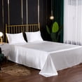 thumbnail image 3 of Satin Solid color Bedding Set-Four Seasons,3,3,white,King, 3 of 12