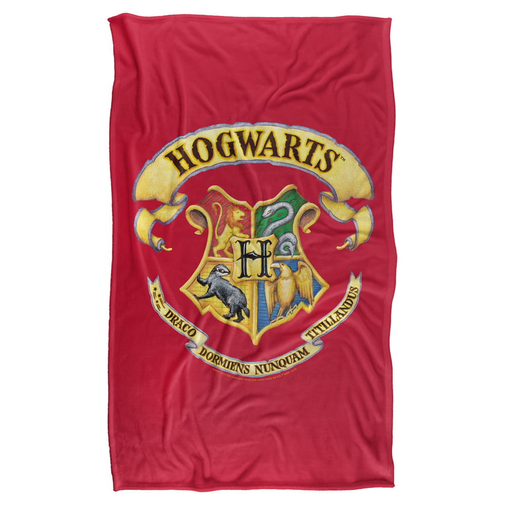Harry Potter Hogwarts Crest Silky Touch Super Soft Throw Blanket 36 x 58