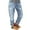 Blue, variant on Women's Loose Fit Blue Distressed Jeans, Straight Leg Casual Denim Pants with Ripped Accents & Relaxed Style,Blue S