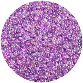 Thebeadchest Translucent Purple Matte Glass Seed Beads (4mm) - 24 inch Strand of Quality Glass Beads, Adult Unisex, Size: 4 mm