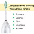 thumbnail image 2 of E-Series Brush Heads, Compatible with Philips Sonicare Essence, Xtreme, Elite and Advance Tootbhrush - Pack of 6, 2 of 7