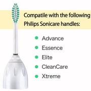 Replacement Brush Heads Compatible with Philips Sonicare E-Series HX7022 HX7001 Essence Xtreme Elite Advance and CleanCare Screw-On Toothbrush Handles, 6 Pack