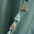 thumbnail image 5 of Lush Decor Luxury Regency Faux Silk Two Tone Tassel Window Panels - Blue - 84 x 52, 5 of 11