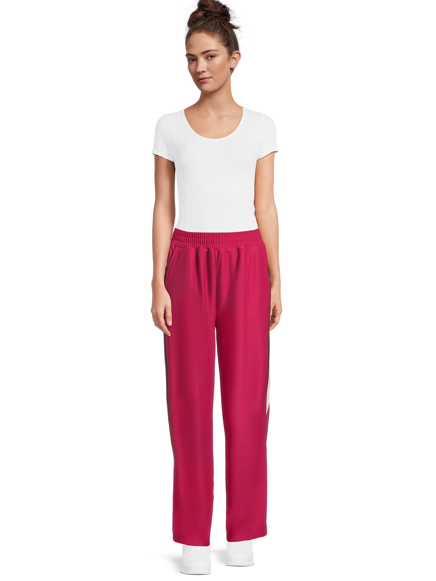 Self Esteem Juniors Knit Track Pants with Side Striping, 30.25" Inseam, Sizes S-XL