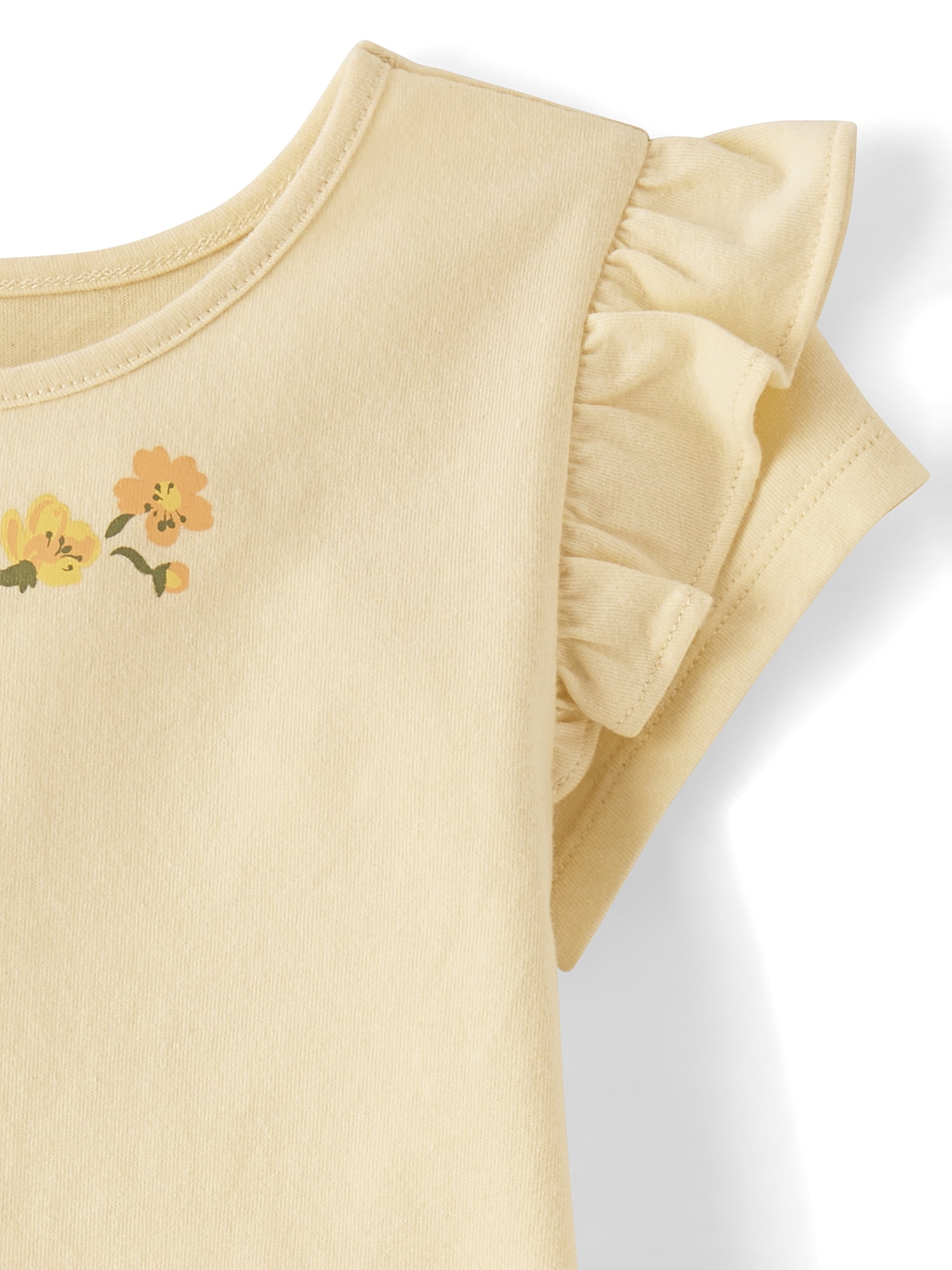 The Children's Place Toddler Girls Short Flutter Sleeve Outfit Set, 2-Piece, Sizes 12M-5T