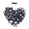 thumbnail image 1 of Four 200Pcs Square Rivets Metal Stylish DIY Shoes Bags Hats Decoration Accessories 9mm, 1 of 7