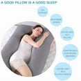 thumbnail image 3 of Eurhowing Large Body Pillow, Full Body Pillow for Side Sleeper, Long Bed Pillow with Detachable Cover for Adults, Hypoallergenic Cooling Fabric (47in, Gray), 3 of 8