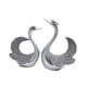 thumbnail image 2 of 2x estatuas de cisne figuras de animales regalos de cumpleaños adornos de resina decorativa esculturas de San Valentín para bookshelf cafe gabinete de Plateado, 2 of 8