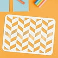 thumbnail image 3 of 1pc Herringbone Geometric Wall Stencil Striped Herrringbone Stencils Template Plastic Chevron Wall Stencils, 3 of 9