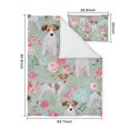 thumbnail image 5 of Jack Russell Terrier Dog and Flower Duvet Cover and Pillowcase Set for Single Bedding, Bedroom Accessories for Kids Teens, 5 of 5