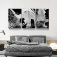 thumbnail image 6 of 3 Piece Abstract Wall Art Black and White Paintings Minimalist Wall Decor Graffiti Poster Modern Artwork Picture HD Canvas Print,Framed for Living Room Bedroom Bathroom, 12"x16"x3 Panels, 6 of 7