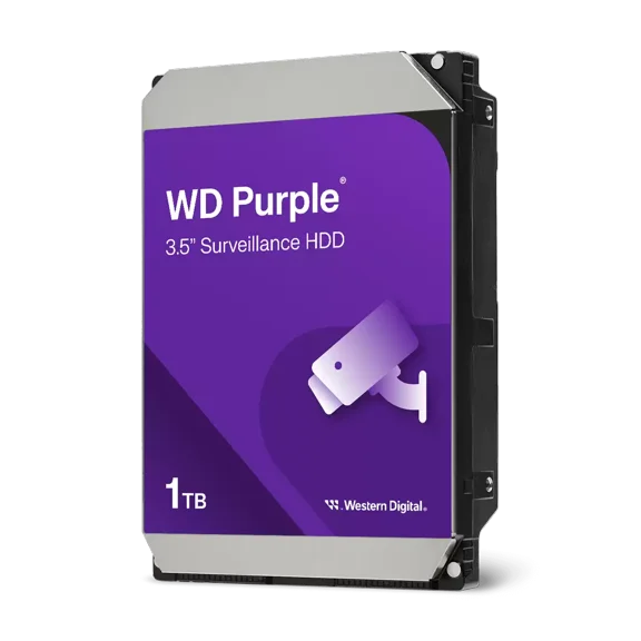 Western Digital 1TB WD Purple Surveillance Hard Drive, 3.5" Internal Hard Drive HDD, 64MB Cache, CMR - WD11PURZ