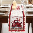 thumbnail image 3 of Table Runners 70 Inches Long Dress Scarves, Red Valentine's Day Farmhouse Coffee/Dining/Kitchen Table Decor, Holiday Table Runner, Love Heart Roses Gnomes Romantic Floral 13x70 Inch, 3 of 9